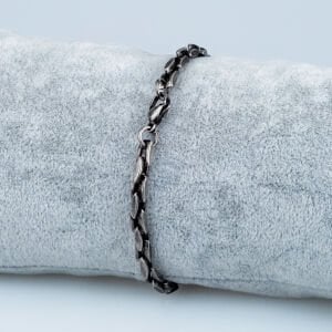 Erkek Çelik Zincir Bileklik Antrasit Renk