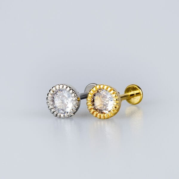 Piercing Tragus 6mm Yuvarlak Taş