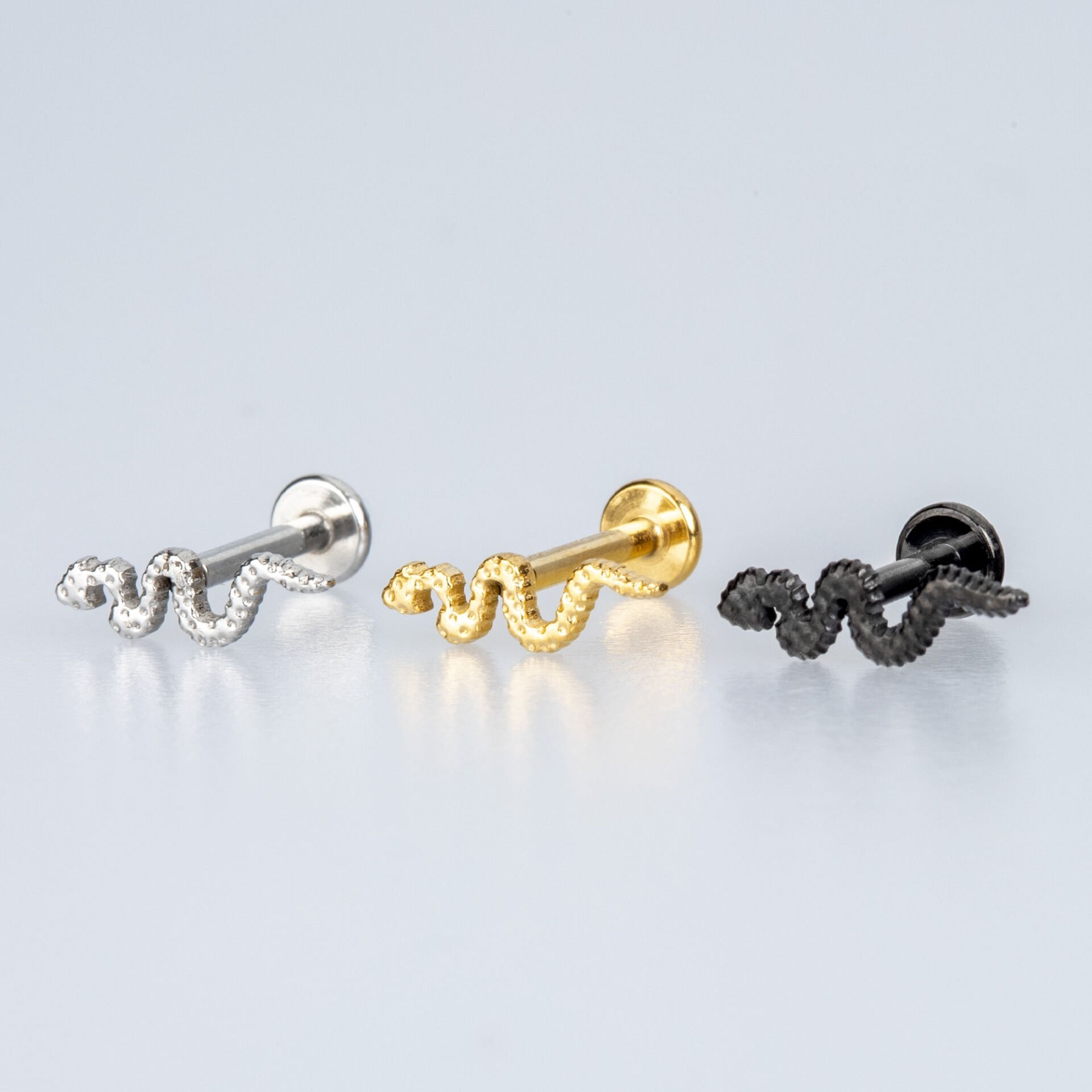 Piercing Tragus Snake Black 6mm