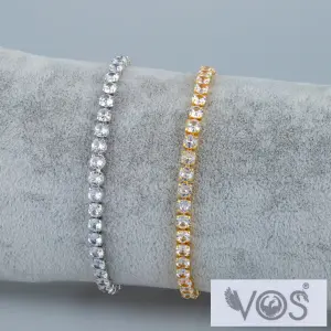 Vos Jewelry 14K Taşlı Zincir Bileklik