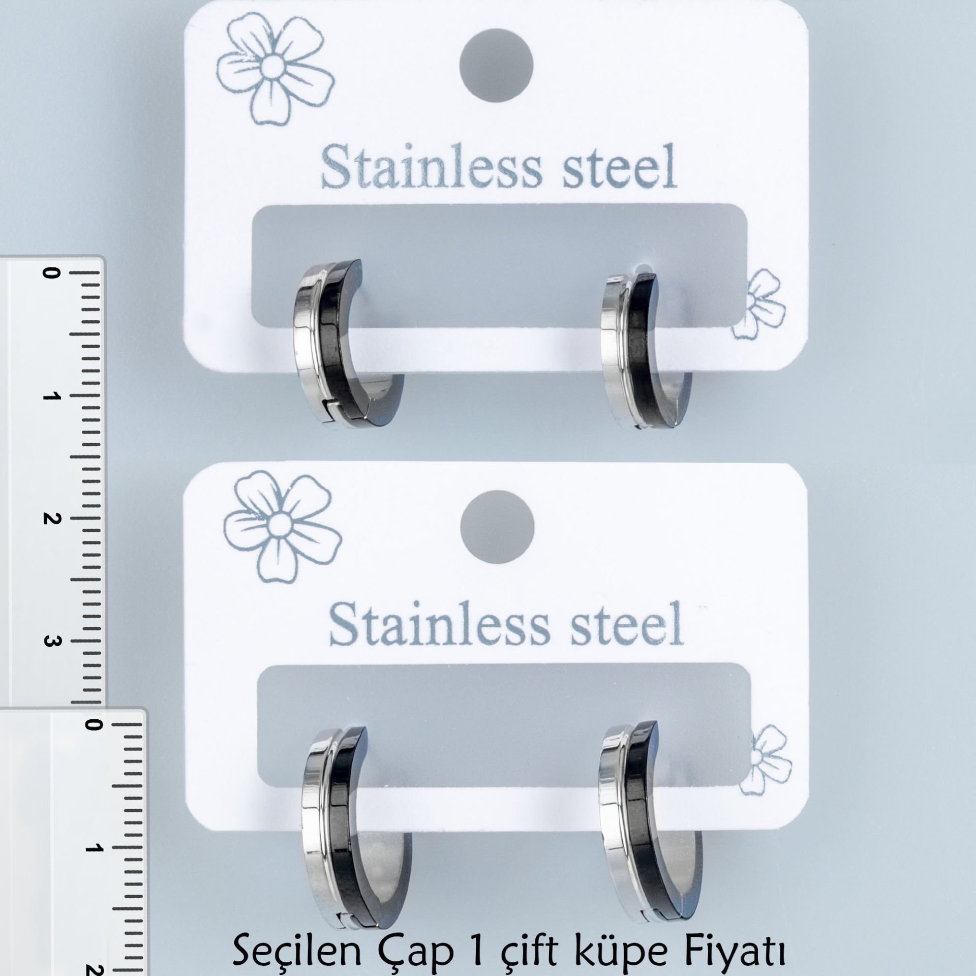 Steel Earrings - Pair