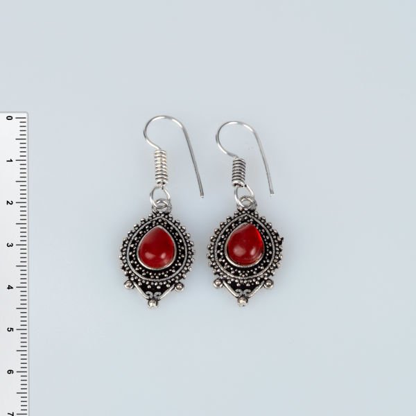 Brass Earrings with Stones