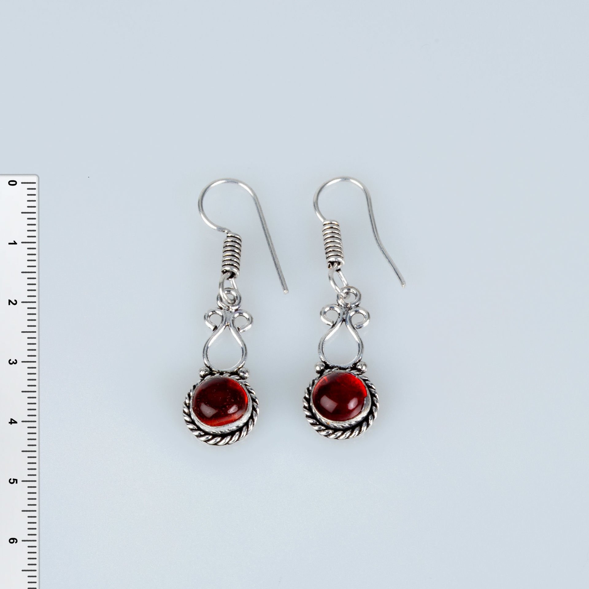 Brass Earrings with Stones