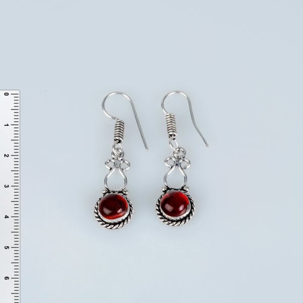Brass Earrings with Stones