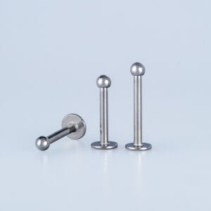 Toptan Piercing Labret 2mm Top İlk Delim Silver