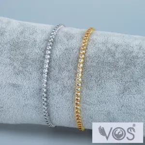 Vos Jewelry 14K Taşlı Zincir Bileklik
