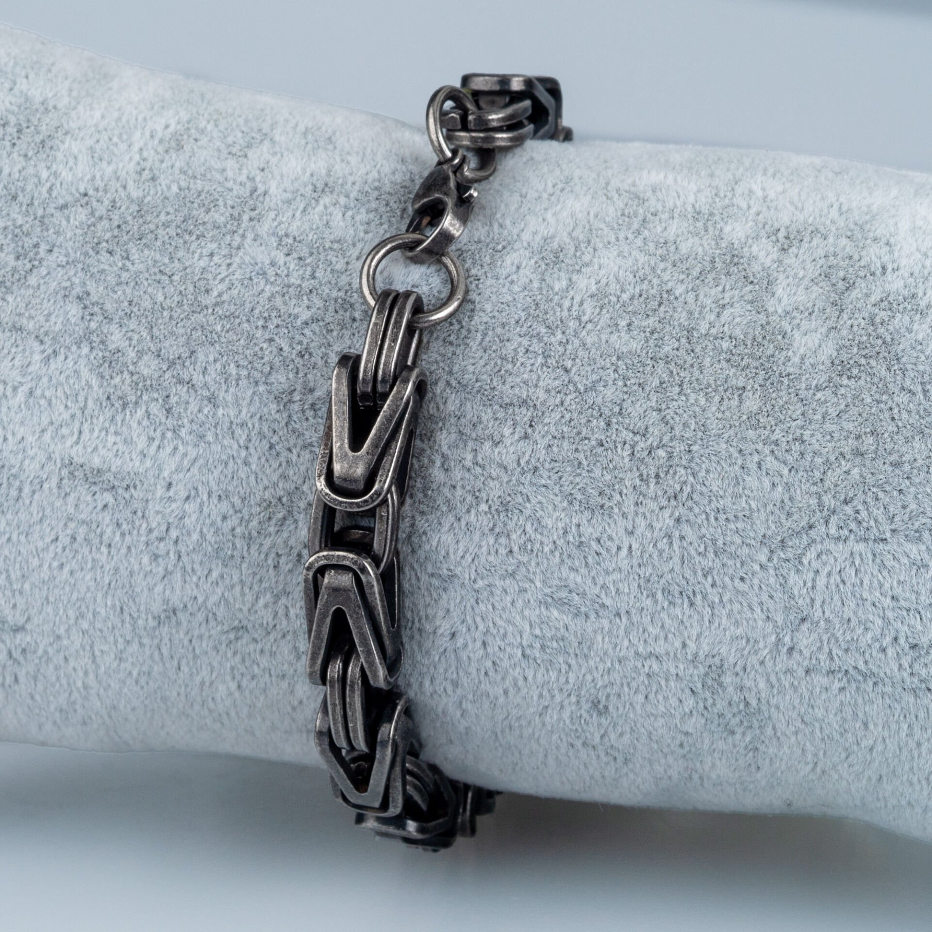 Erkek Çelik Zincir Bileklik Antrasit Renk