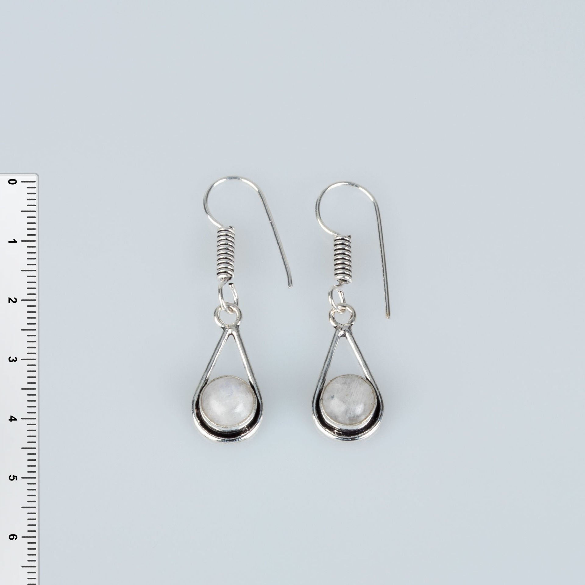 Brass Earrings with Stones