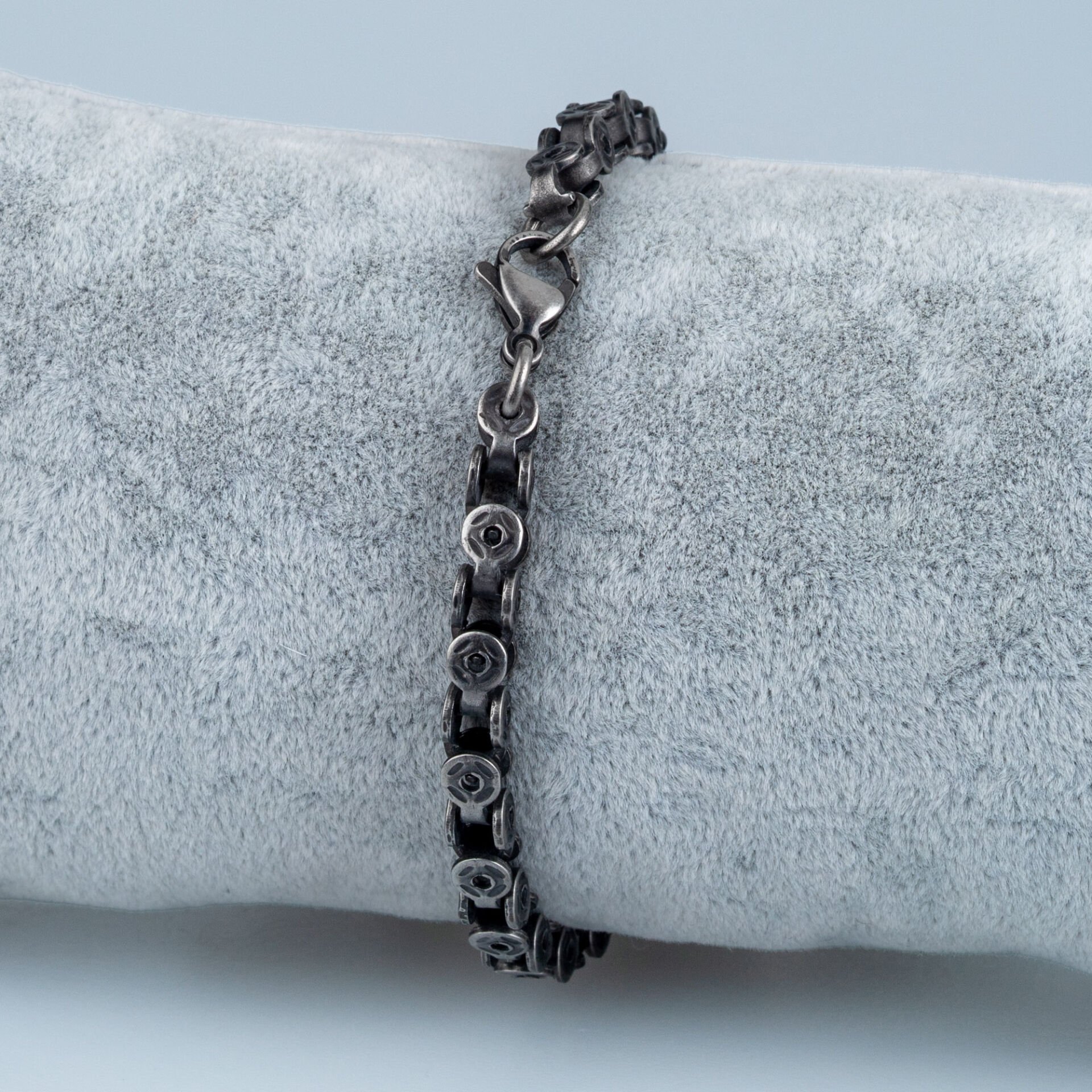 Erkek Çelik Zincir Bileklik Antrasit Renk