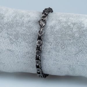 Erkek Çelik Zincir Bileklik Antrasit Renk