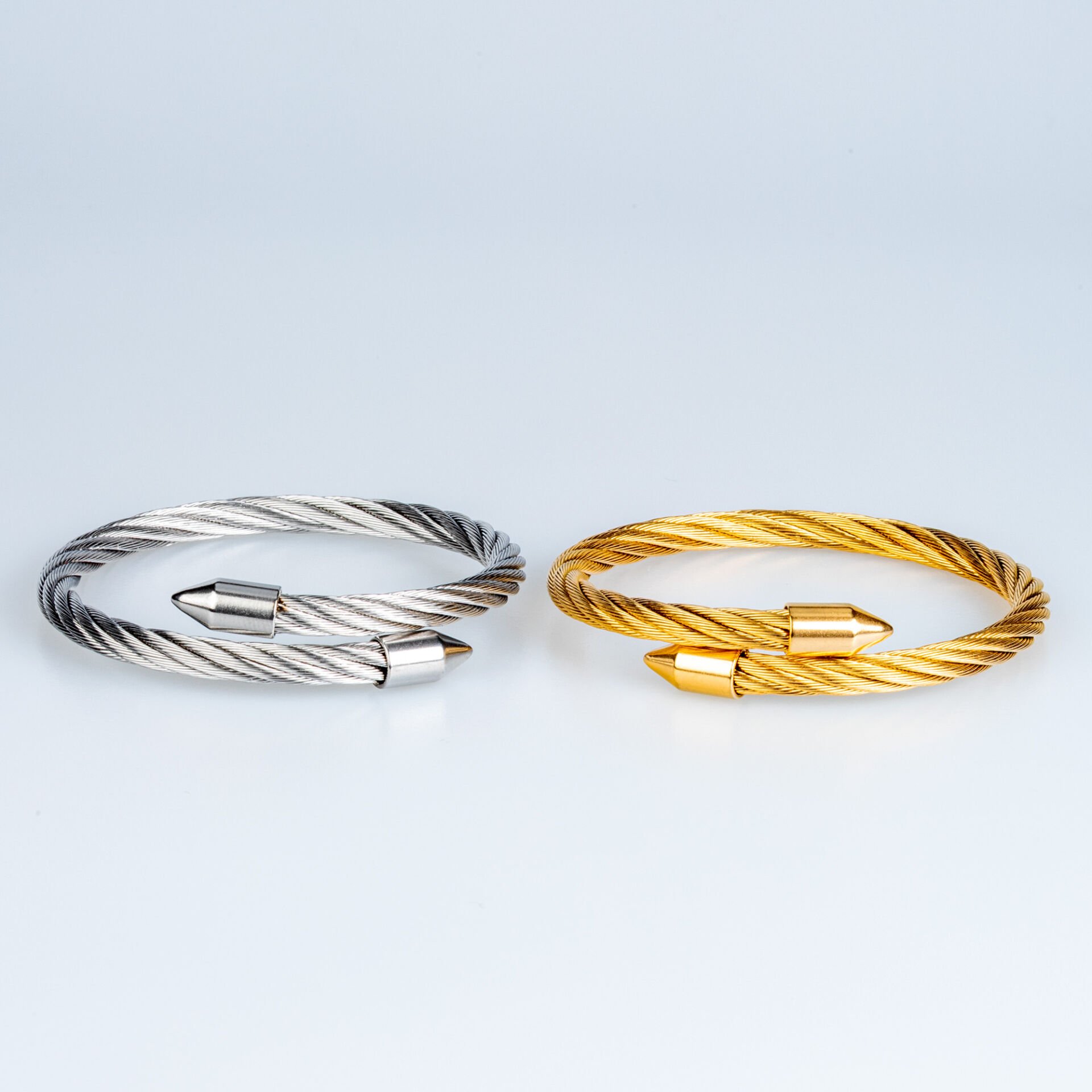 Steel Handcuff Bracelet 5mm White