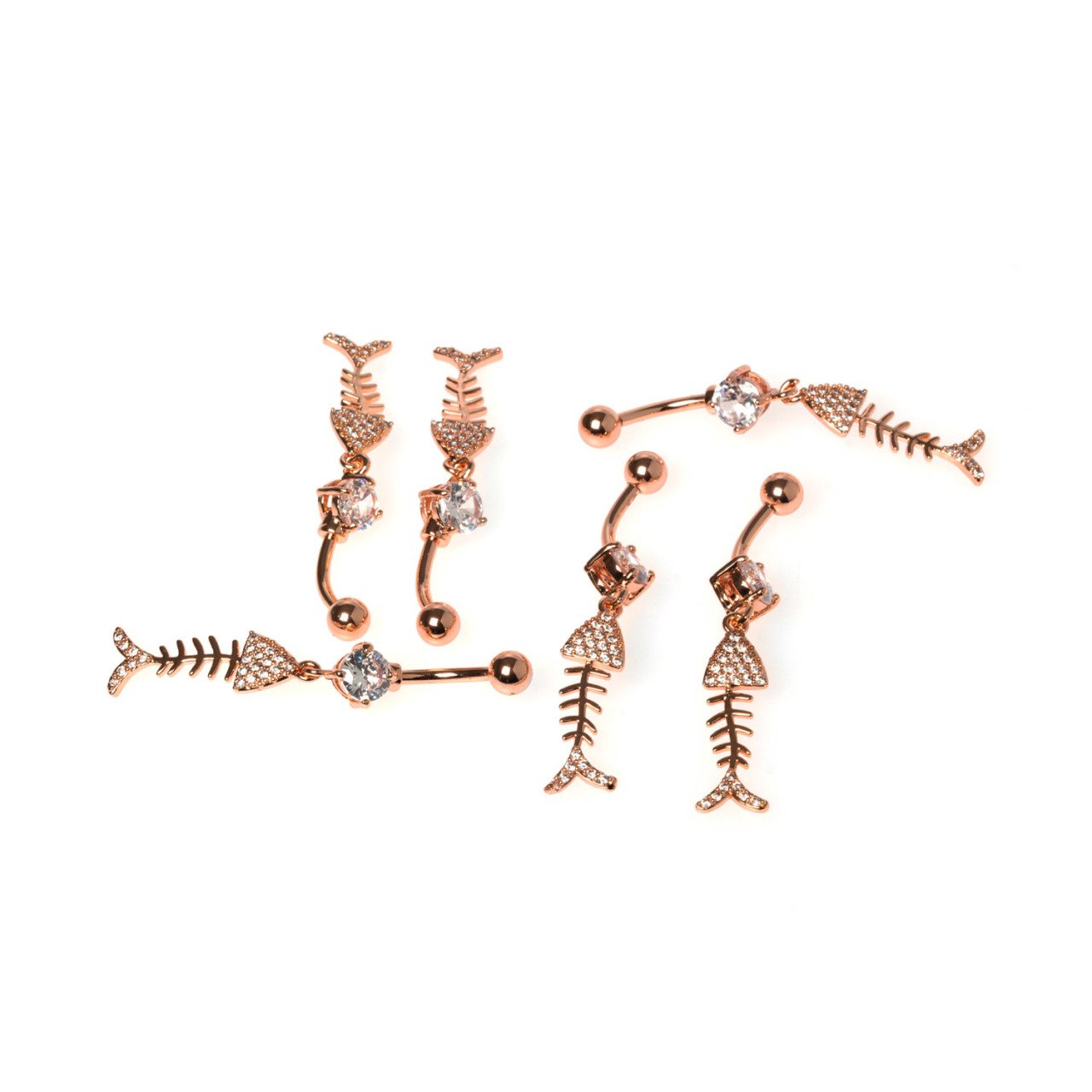 Toptan 316L Çelik Piercing Göbek Kılçık Obje Pirinç