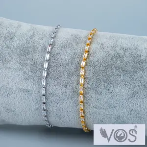 Vos Jewelry 14K Taşlı Zincir Bileklik Sarı