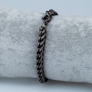 Erkek Çelik Zincir Bileklik Antrasit Renk