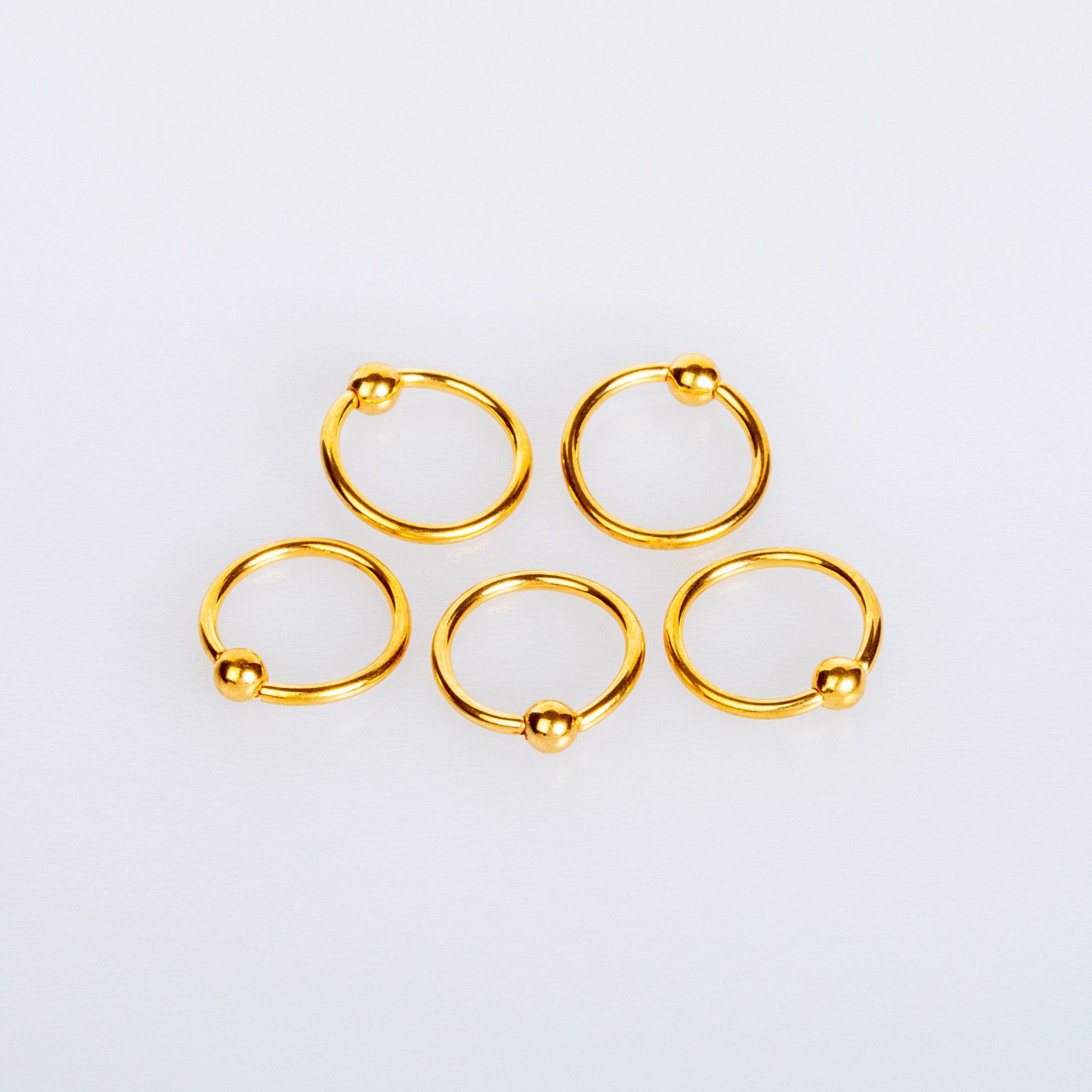 Hızma Halka Sabit 2.5mm toplu kalınlık 1mm Sarı Çap: 10mm