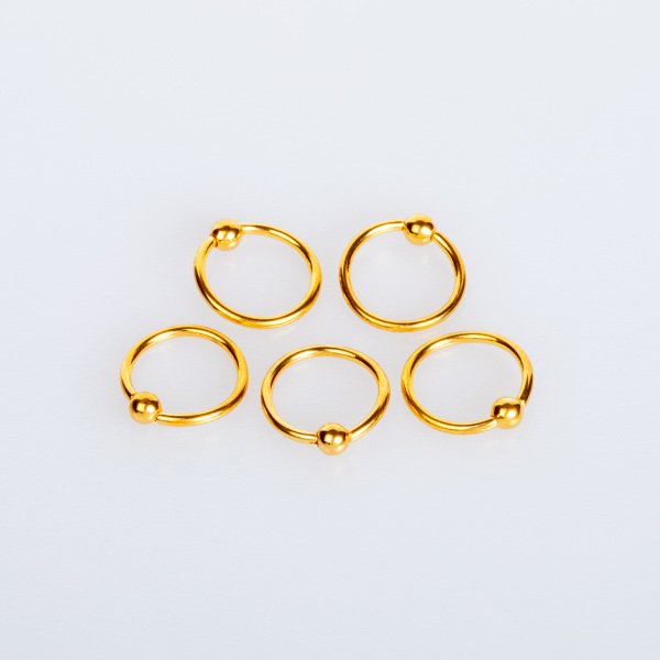 Hızma Halka Sabit 2.5mm toplu kalınlık 1mm Sarı Çap: 10mm