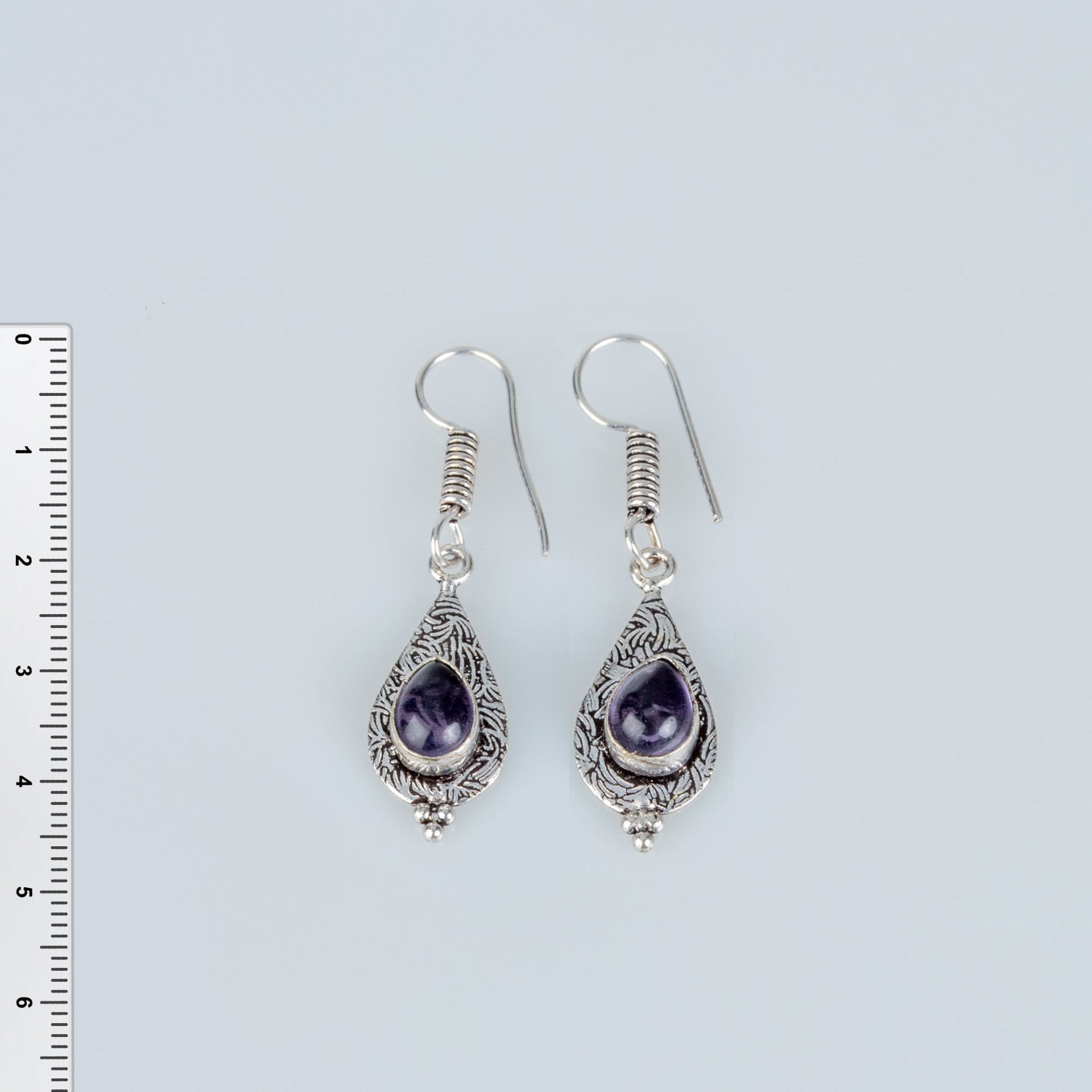 Brass Earrings with Stones