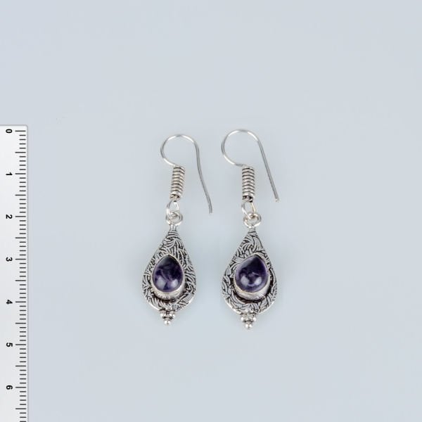 Brass Earrings with Stones