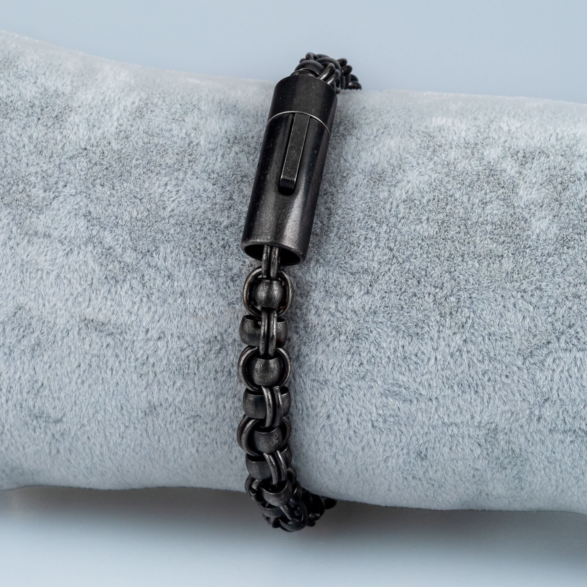 Erkek Çelik Zincir Bileklik Antrasit Renk