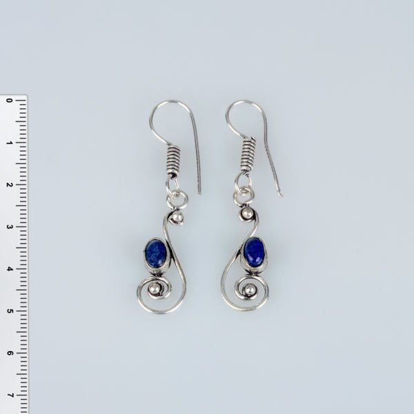 Brass Earrings with Stones