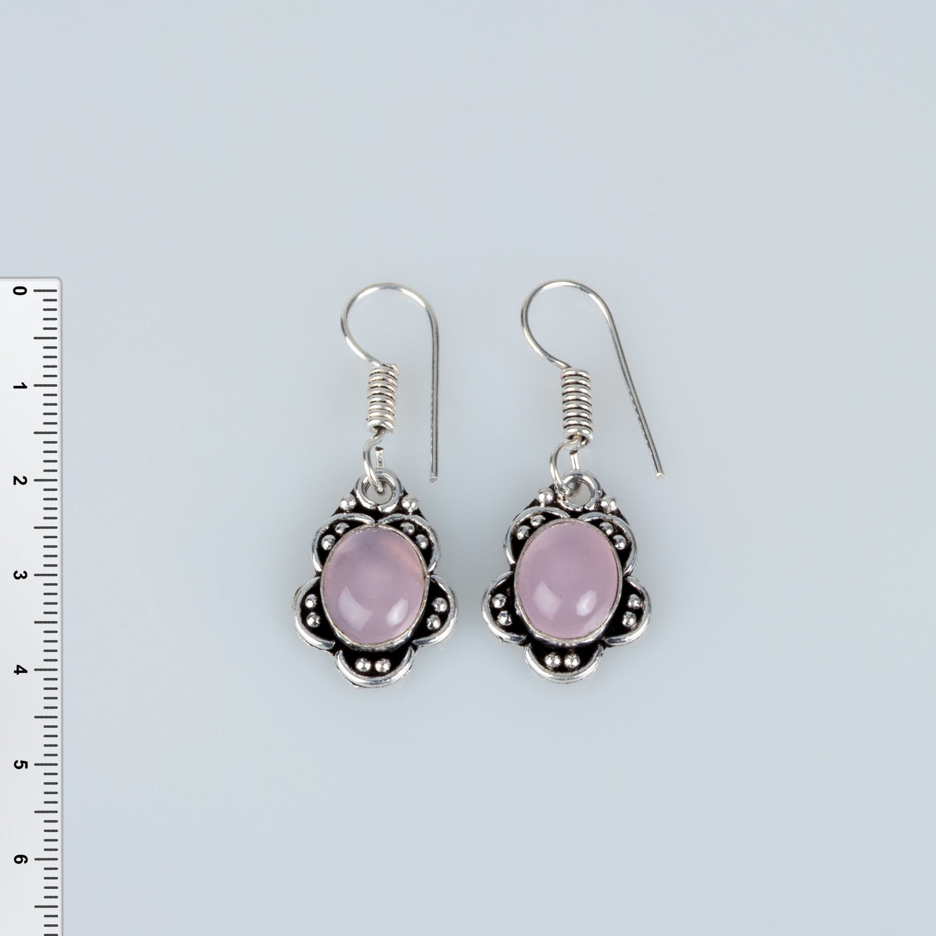 Brass Earrings with Stones
