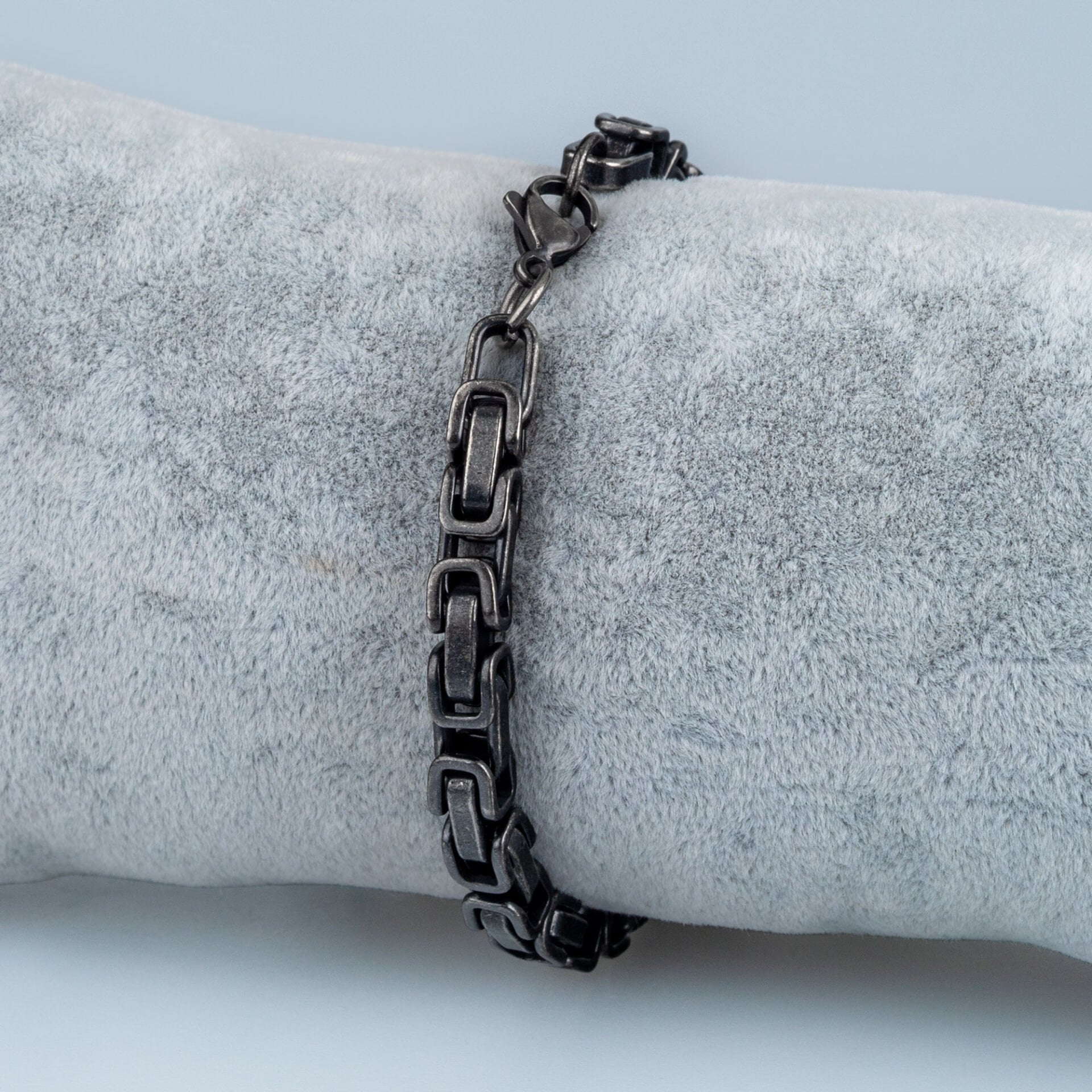 Erkek Çelik Zincir Bileklik Antrasit Renk