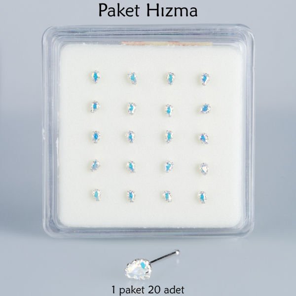 Piercing Nose Ring Drop Stone 1 Pack 20 Pieces