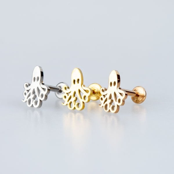 Piercing Çelik Tragus Ahtapot