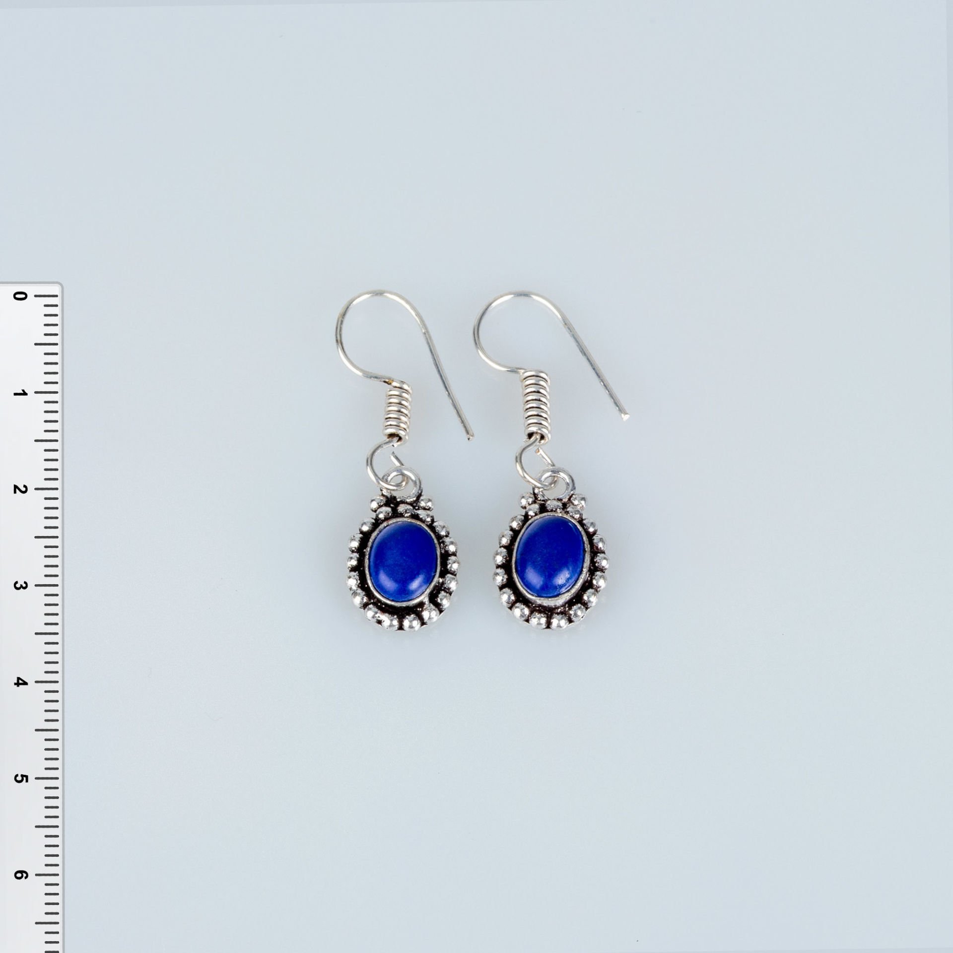 Brass Earrings with Stones