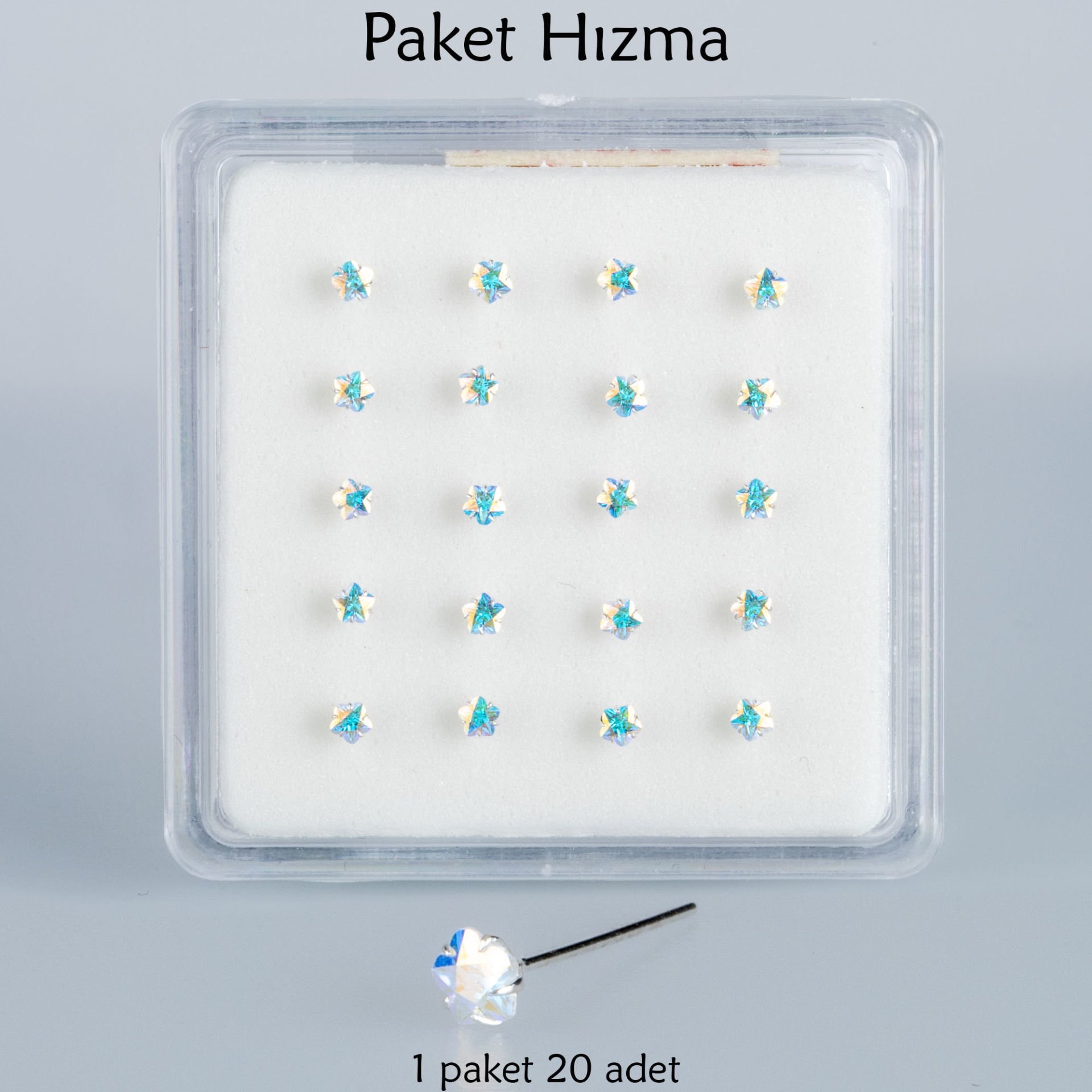 Piercing Hızma Yıldız Taş 1 Paket 20 Adet