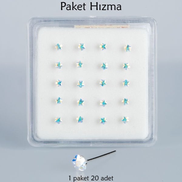 Piercing Nose Ring Star Stone 1 Pack 20 Pieces
