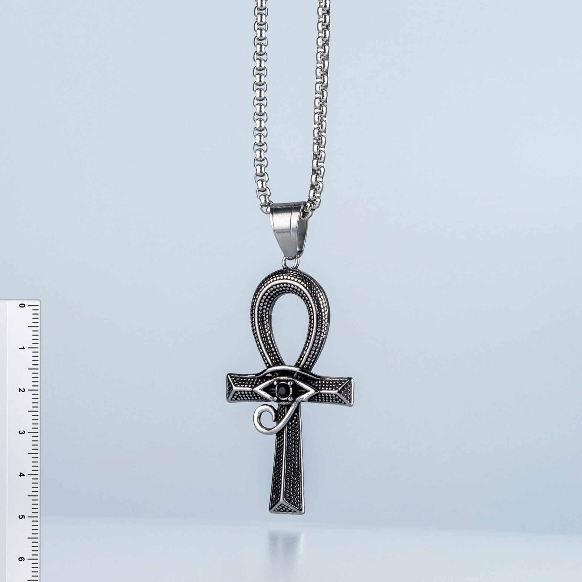 Toptan Ankh Gotik Çelik Erkek Kolye