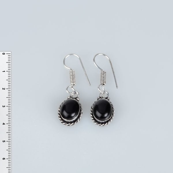Brass Earrings with Stones
