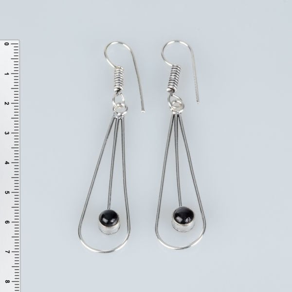 Brass Earrings with Stones