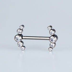 Piercing Titanyum Göğüs 1.6mm Bar 14mm