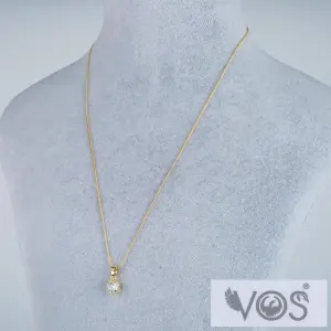 Vos Jewelry 14K Yuvarlak Taşlı Kolye