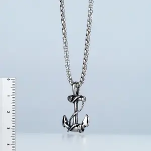 Toptan Çapa Gotik Çelik Erkek Kolye