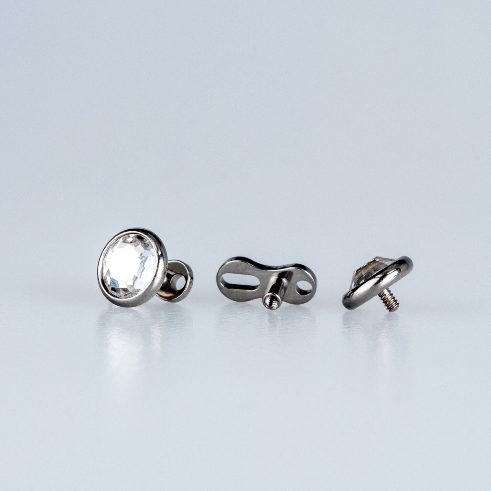 Piercing Dermal Silver 2.5-8mm Taş Boyu Seçeneği 3mm Taş