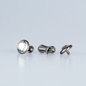 Piercing Titanyum Dermal Silver 2.5-8mm Taş Boyu Seçeneği