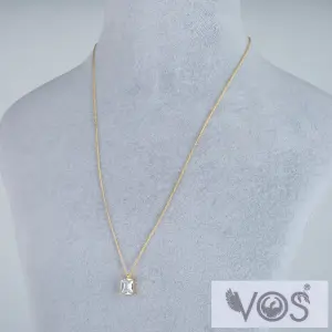 Vos Jewelry 14K dikdörtgen Taşlı Kolye