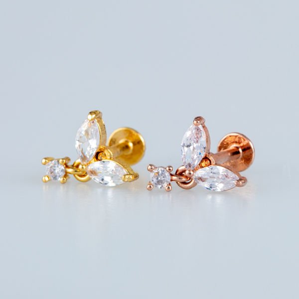 Toptan 316L Çelik Barlı Piercing Tragus Obje Pirinç