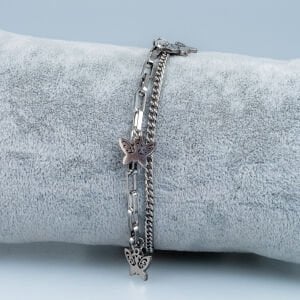 Çelik Zincir Bileklik Kelebek