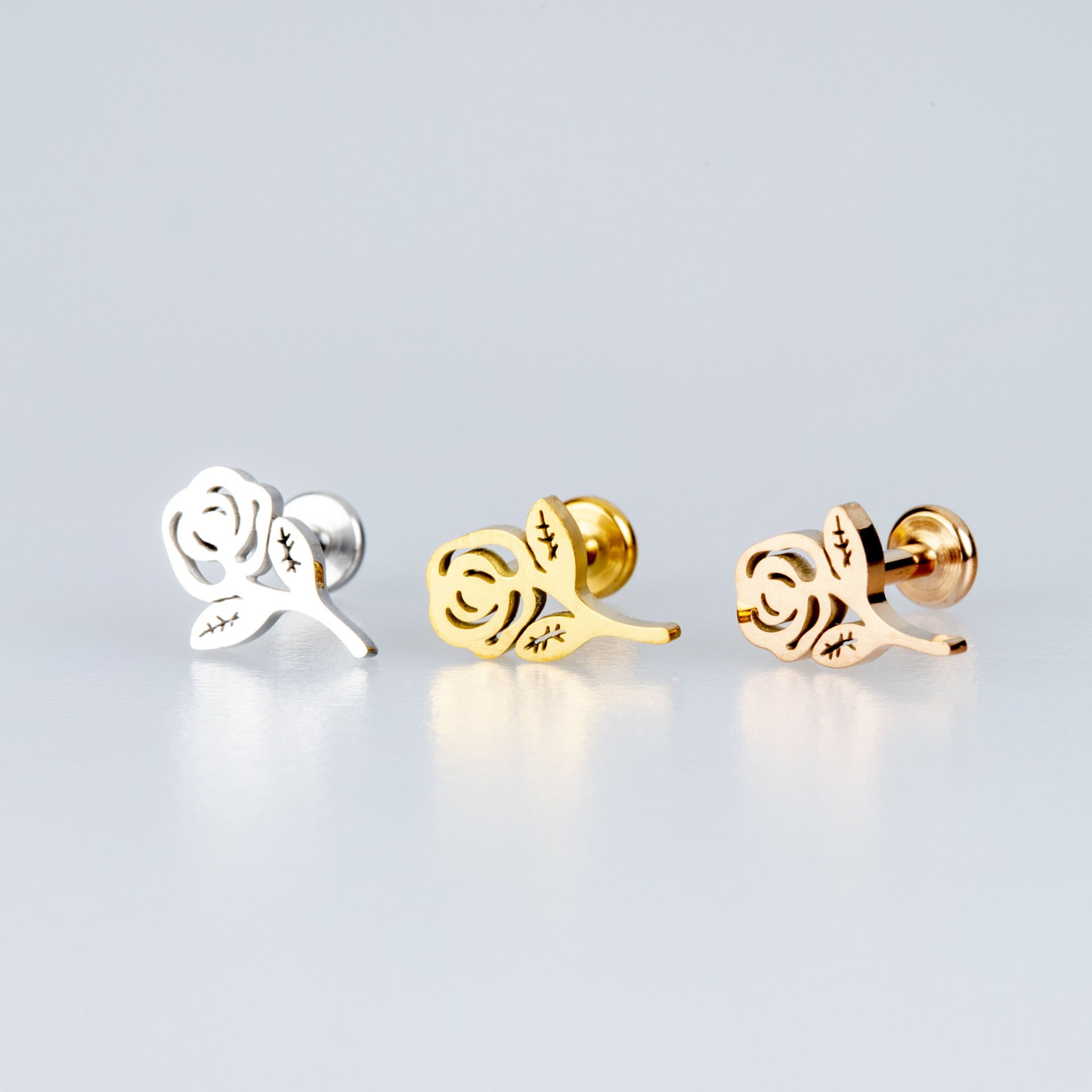 ثقب الزنمة الوردة الشمالية 8 ملم