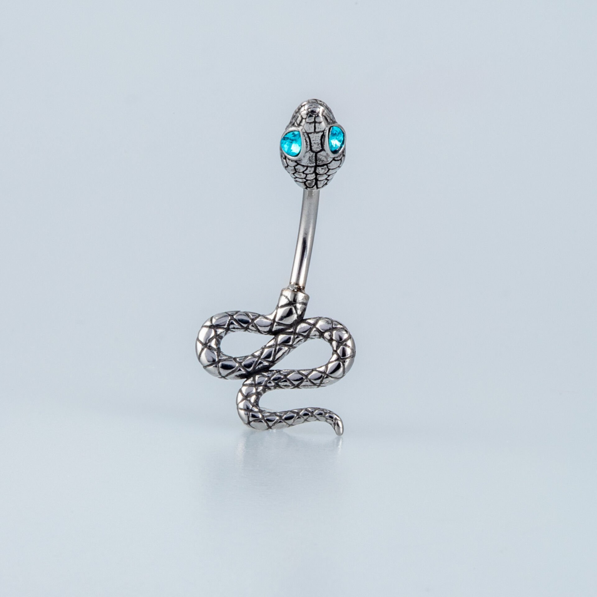 Piercing Çelik Gotik Göbek Yılan