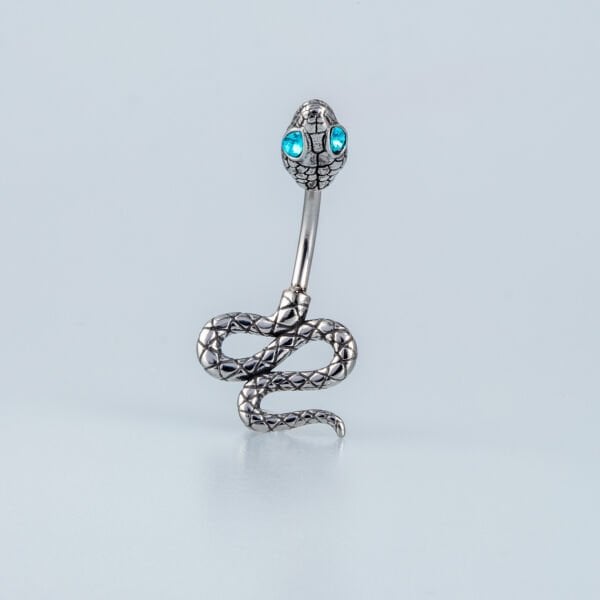 Piercing Çelik Gotik Göbek Yılan