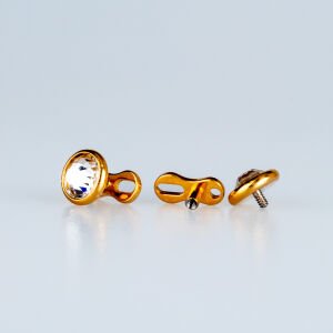 Piercing Titanyum Dermal Gold 2.5-8mm