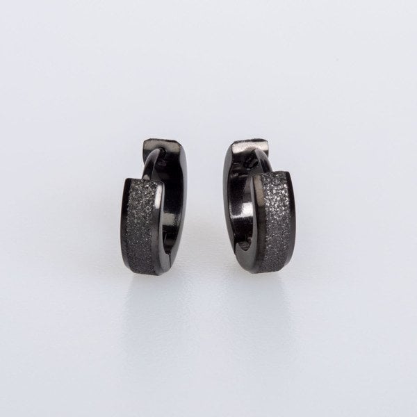 أقراط فولاذية - أسود مزدوج