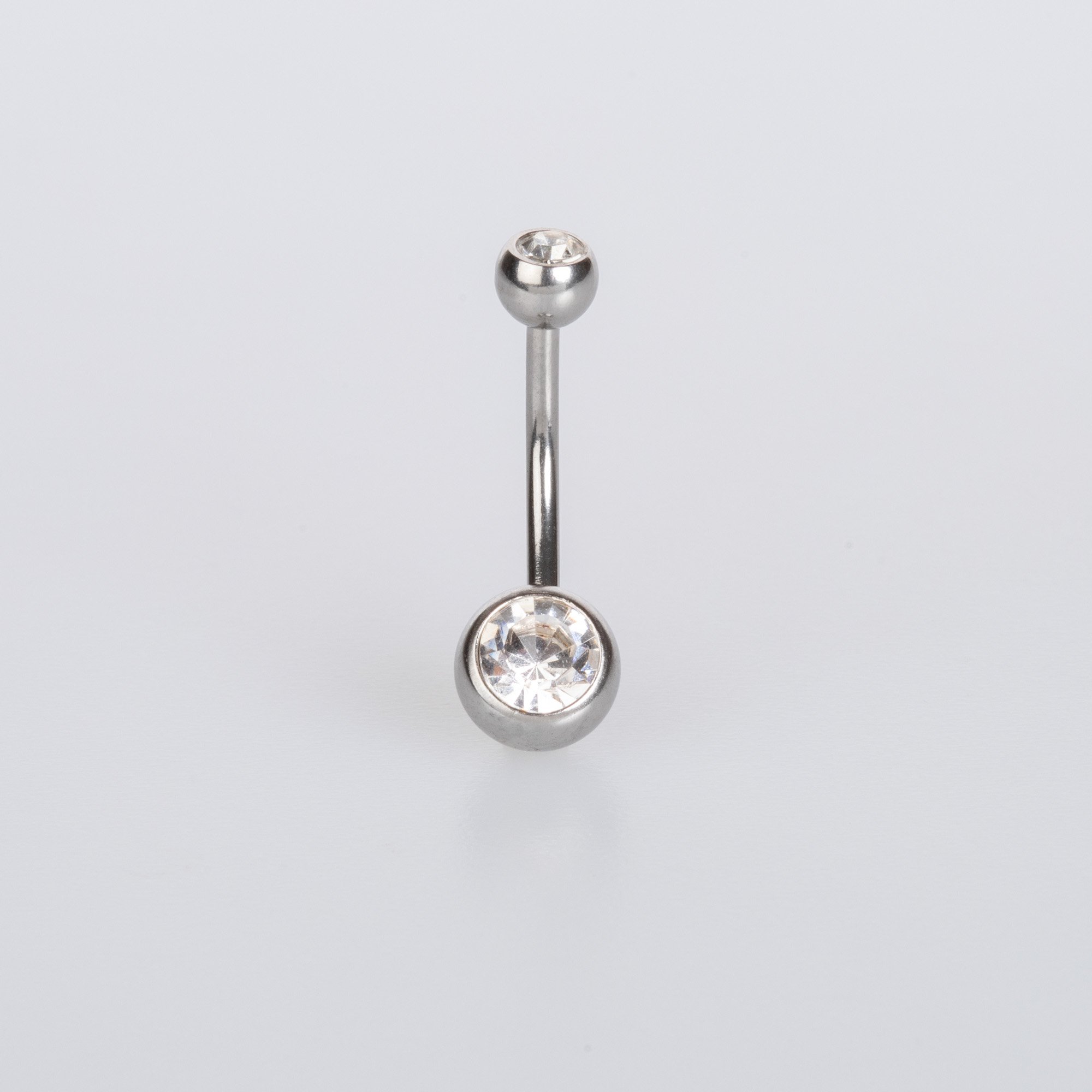 My First Piercing with Belly Stone is 10-12mm.