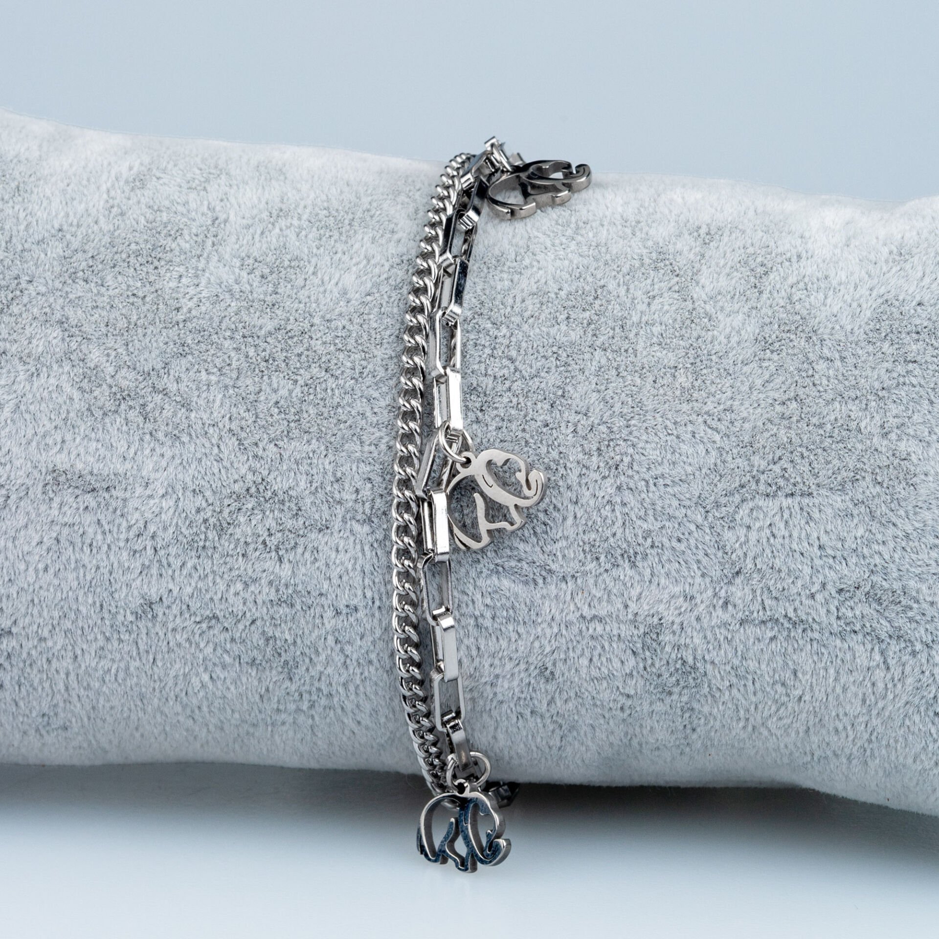 Çelik Zincir Bileklik Fil