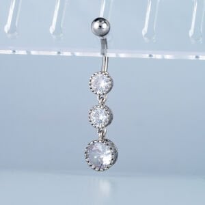 Piercing Göbek Fashion Beyaz